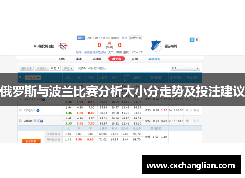 俄罗斯与波兰比赛分析大小分走势及投注建议