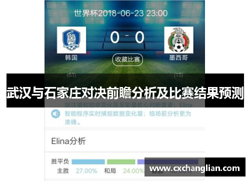 武汉与石家庄对决前瞻分析及比赛结果预测